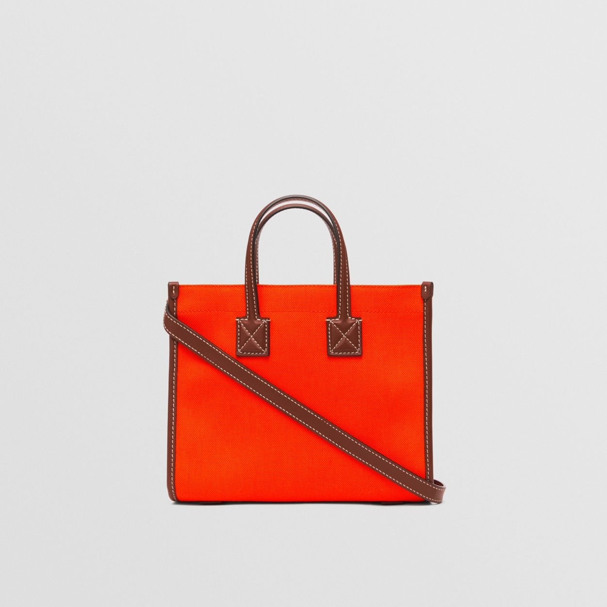Mini Two-tone Canvas and Leather Freya Tote - 8