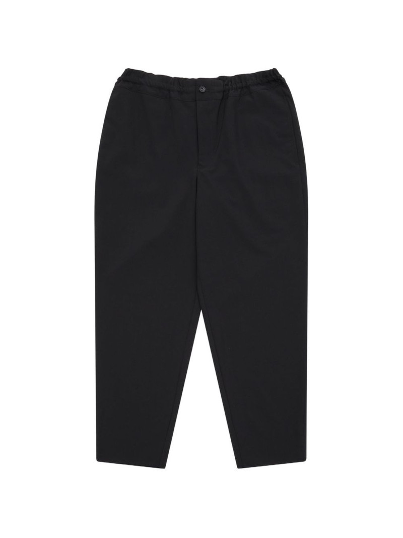 elasticated-waistband tapered trousers 1