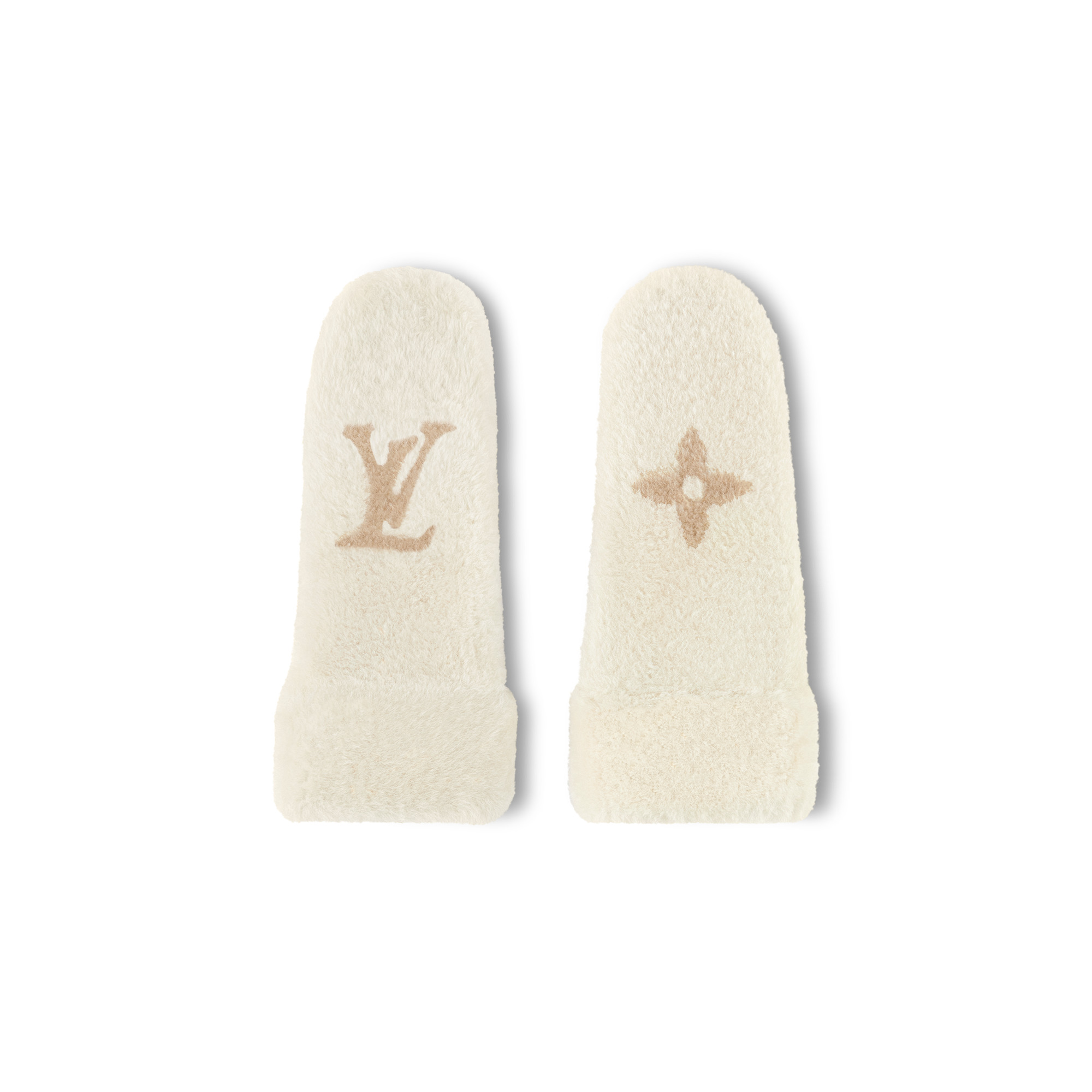 Monogram Shearling Mitts - 1