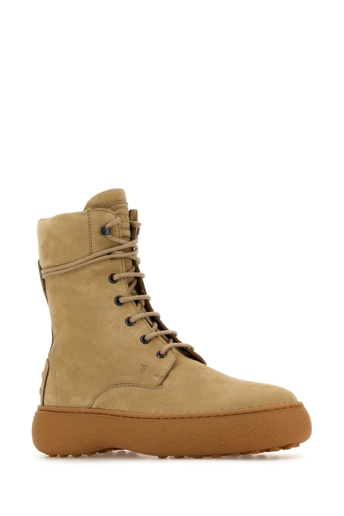Tod's Woman Beige Leather Ankle Boots - 2