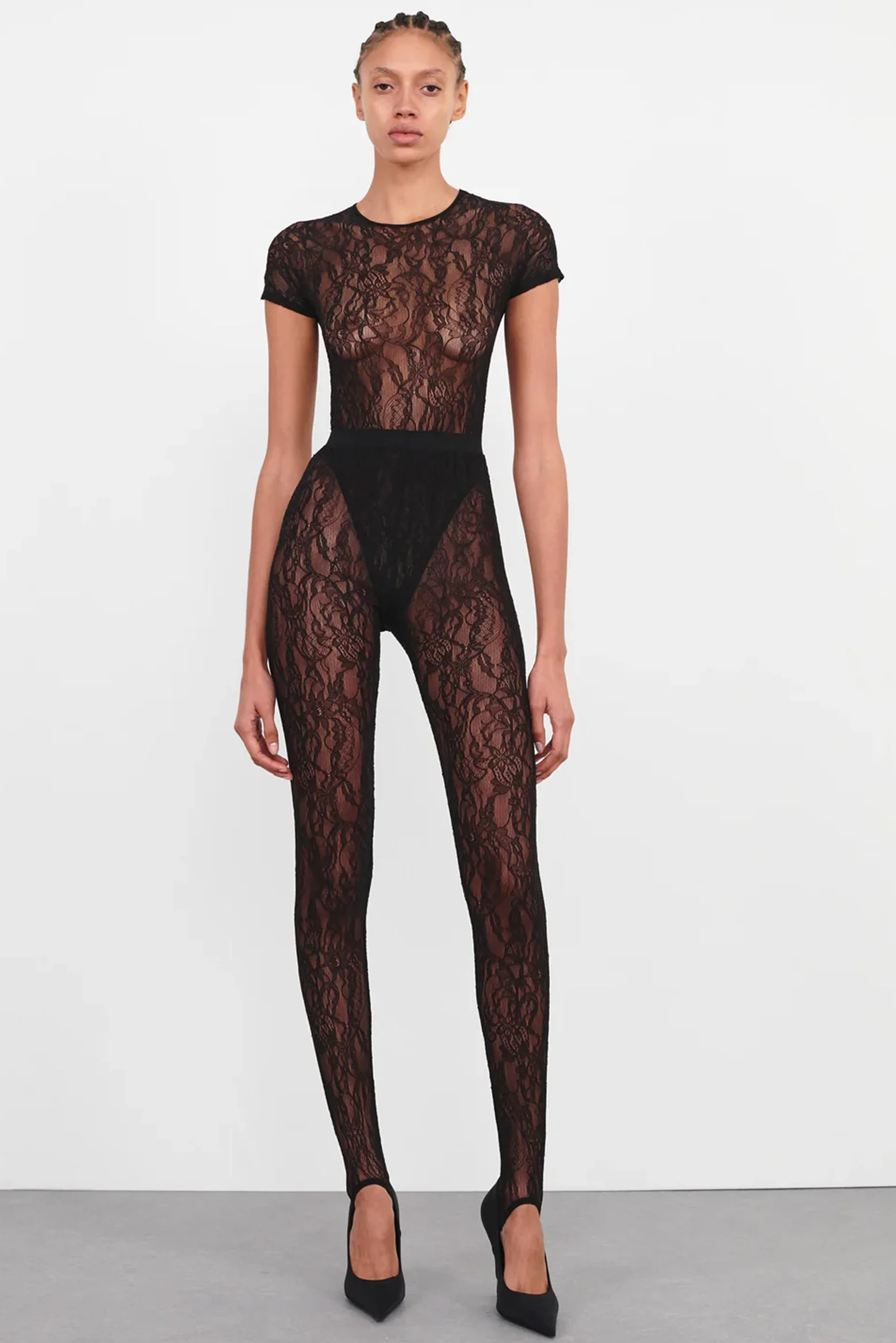 LACE STIRRUP LEGGING - 1