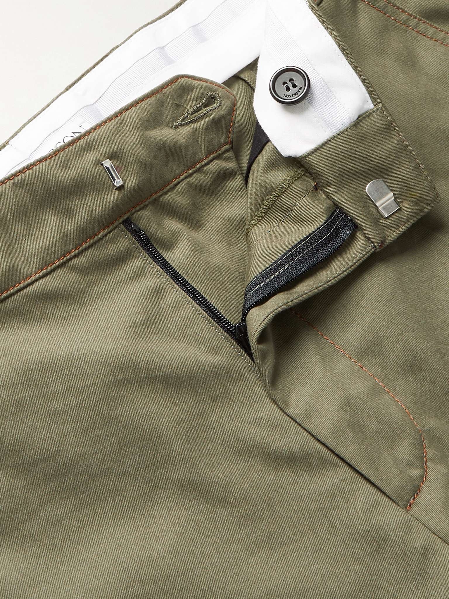 Logo-Embroidered Cotton-Twill Shorts - 3