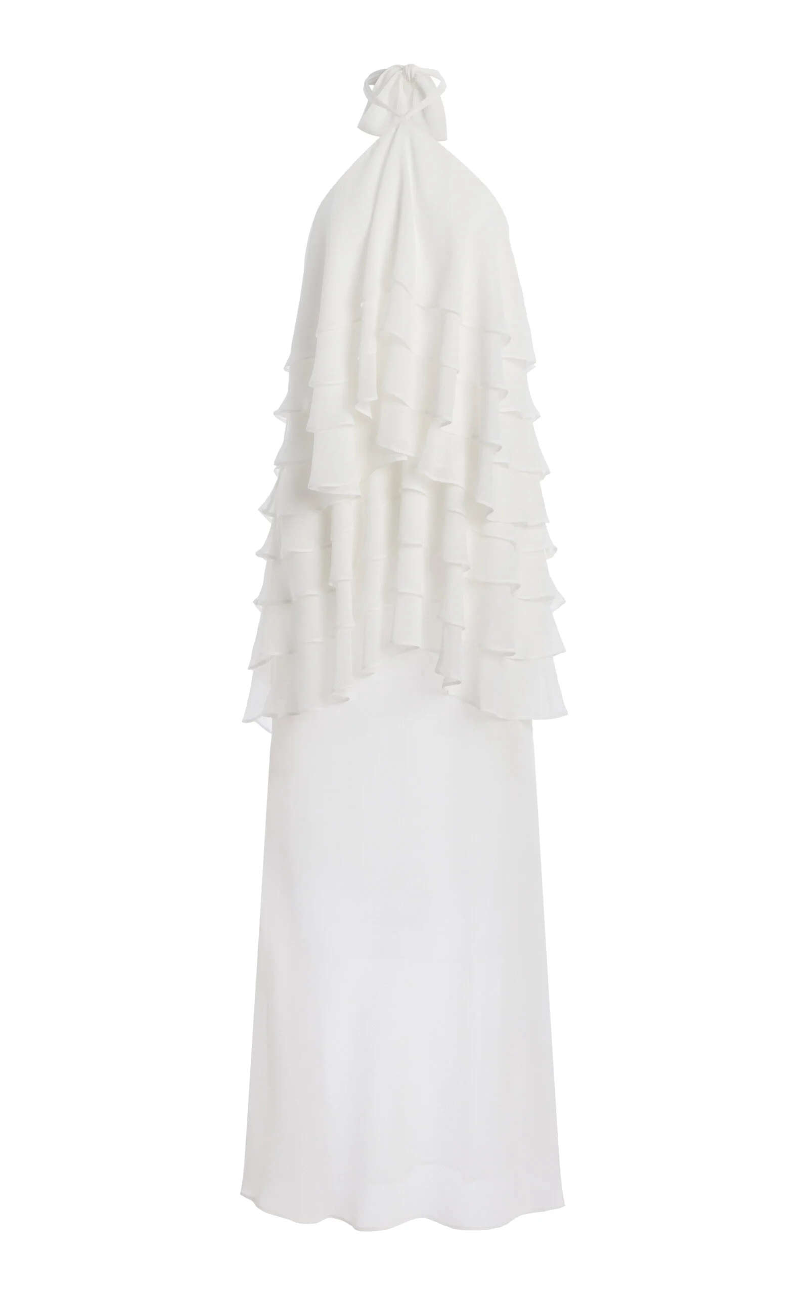 Gaia Tiered Chiffon Maxi Dress white - 1