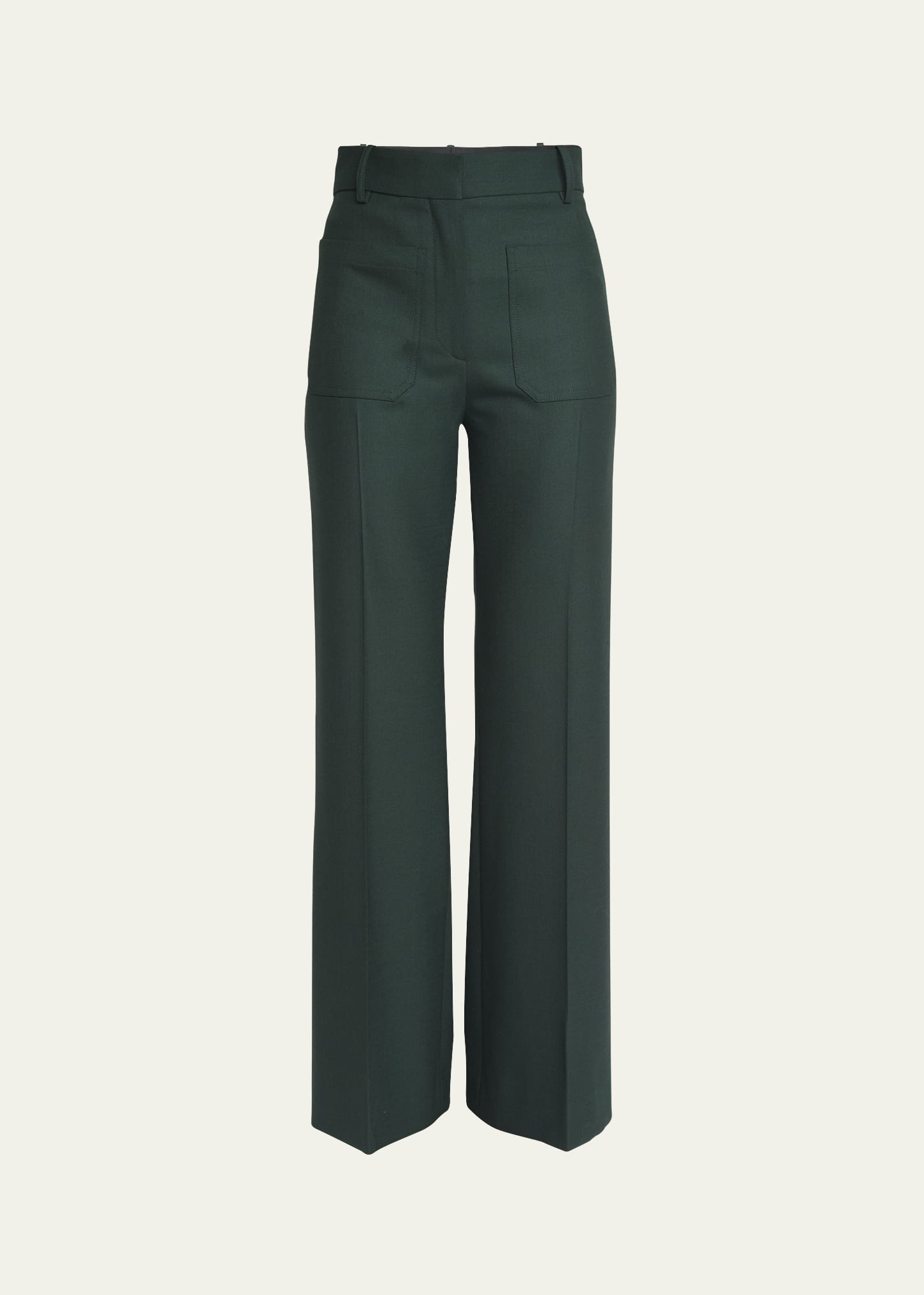 Alina Front-Pocket Wide-Leg Trousers - 1