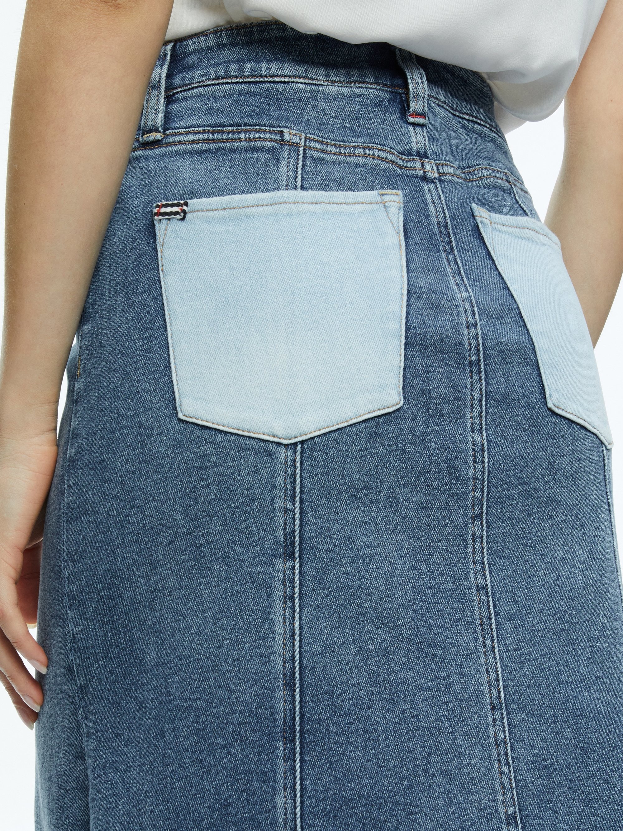 RYE DENIM TWO TONE MAXI SKIRT - 5