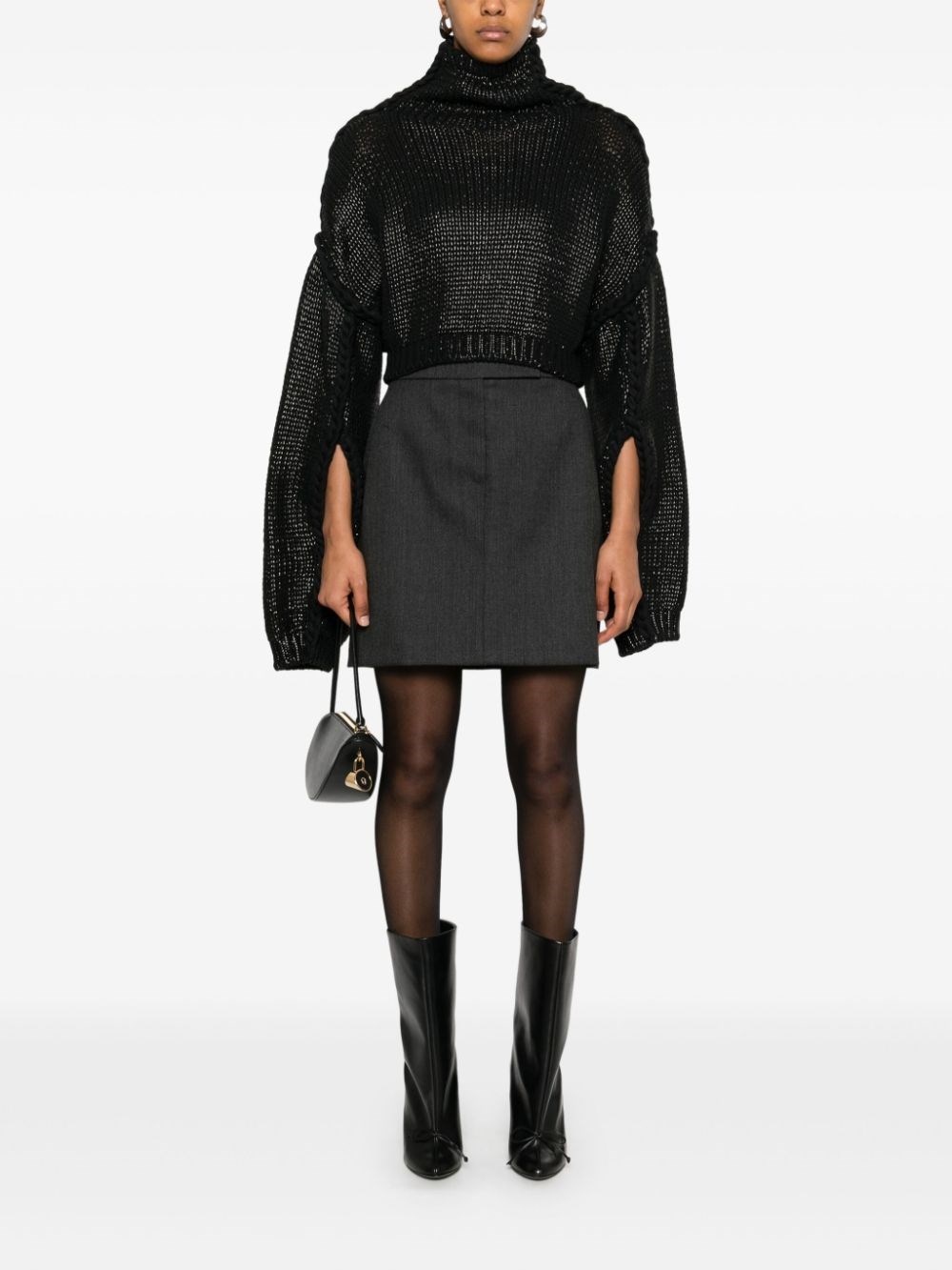 Cropped cotton sweater - 5
