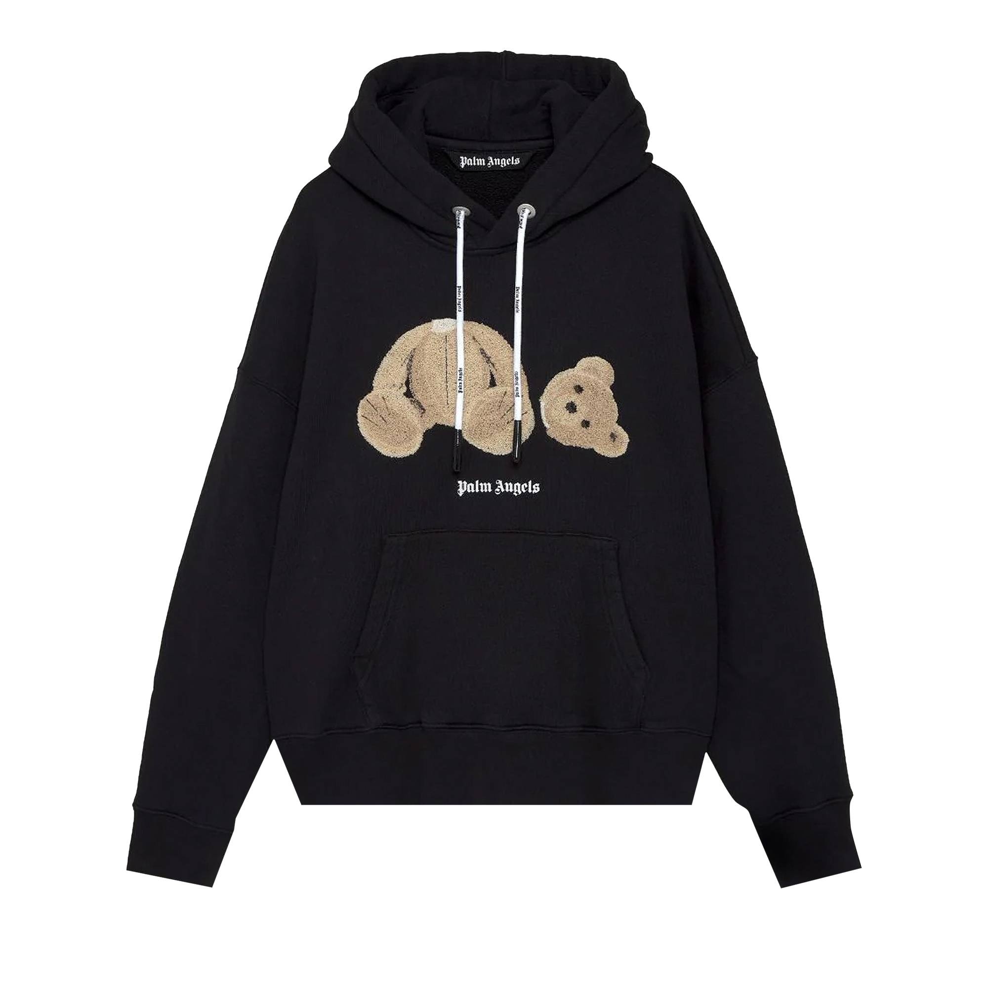 Palm Angels Bear Hoodie 'Black/Brown' - 1