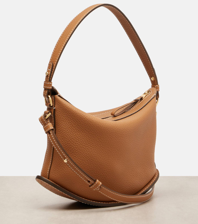 Pin Swing Surpiqué leather shoulder bag 4