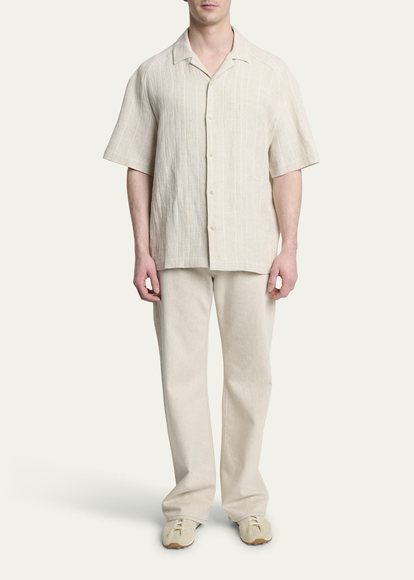 Men's Cotton and Linen Fonccio Camp Shirt - 2