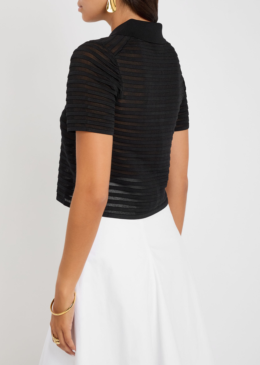 Simkhai Larken Ribbed Mesh-knit Cardigan - 3