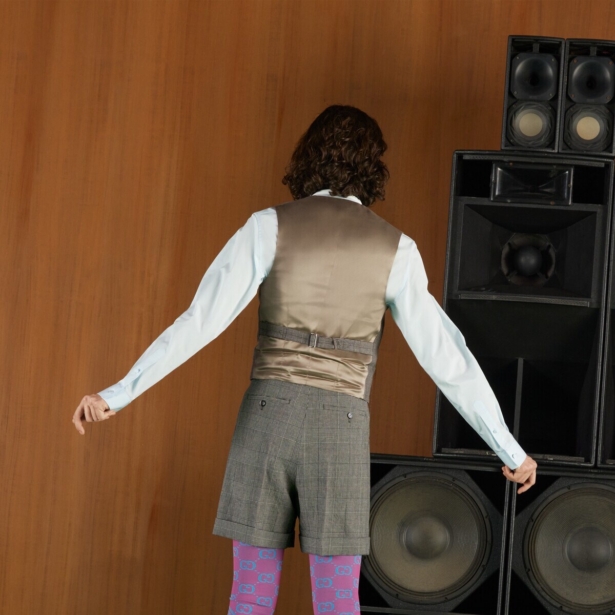 Wool linen Prince of Wales formal vest - 7