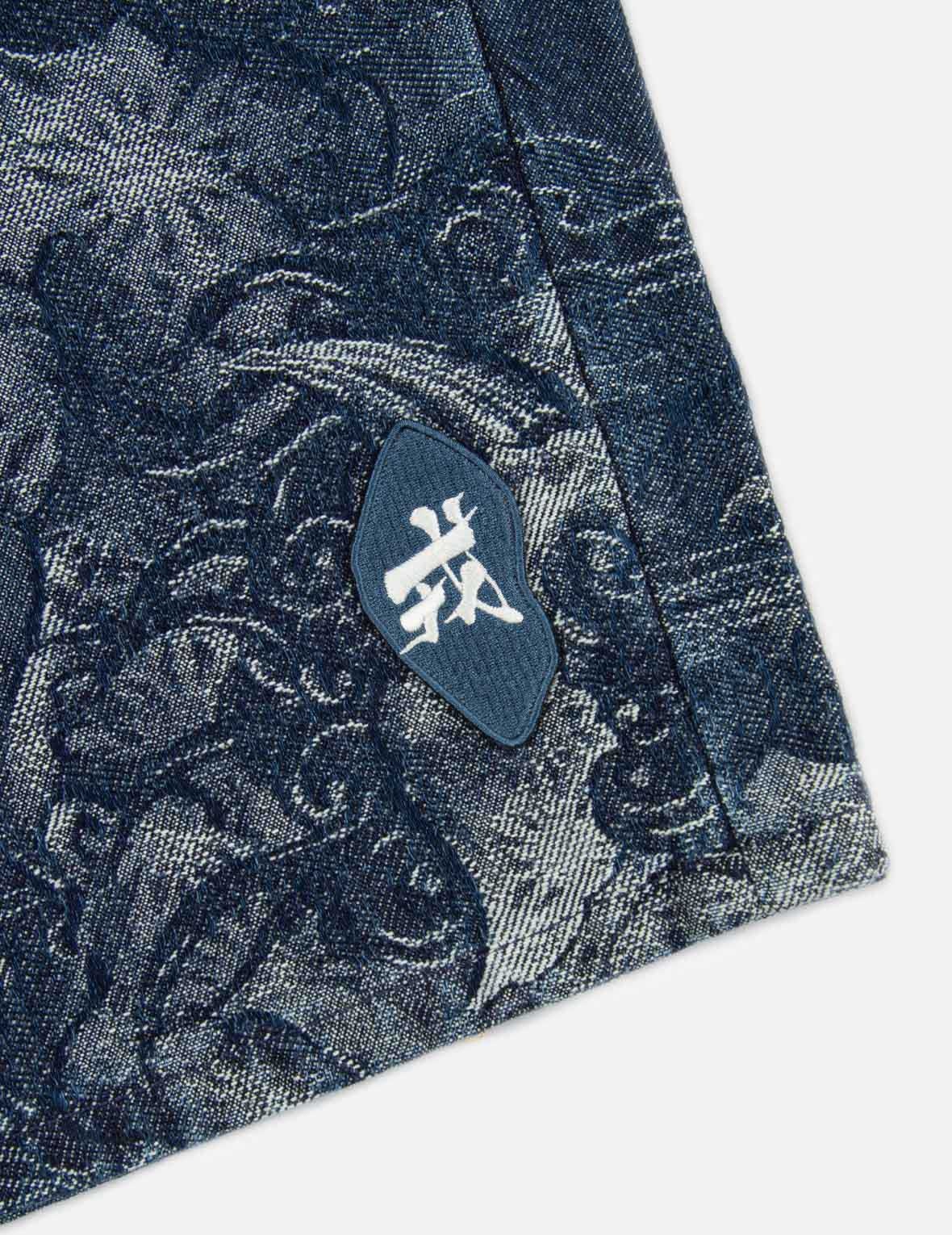 KOMAINU JACQUARD DENIM SHORTS - 9