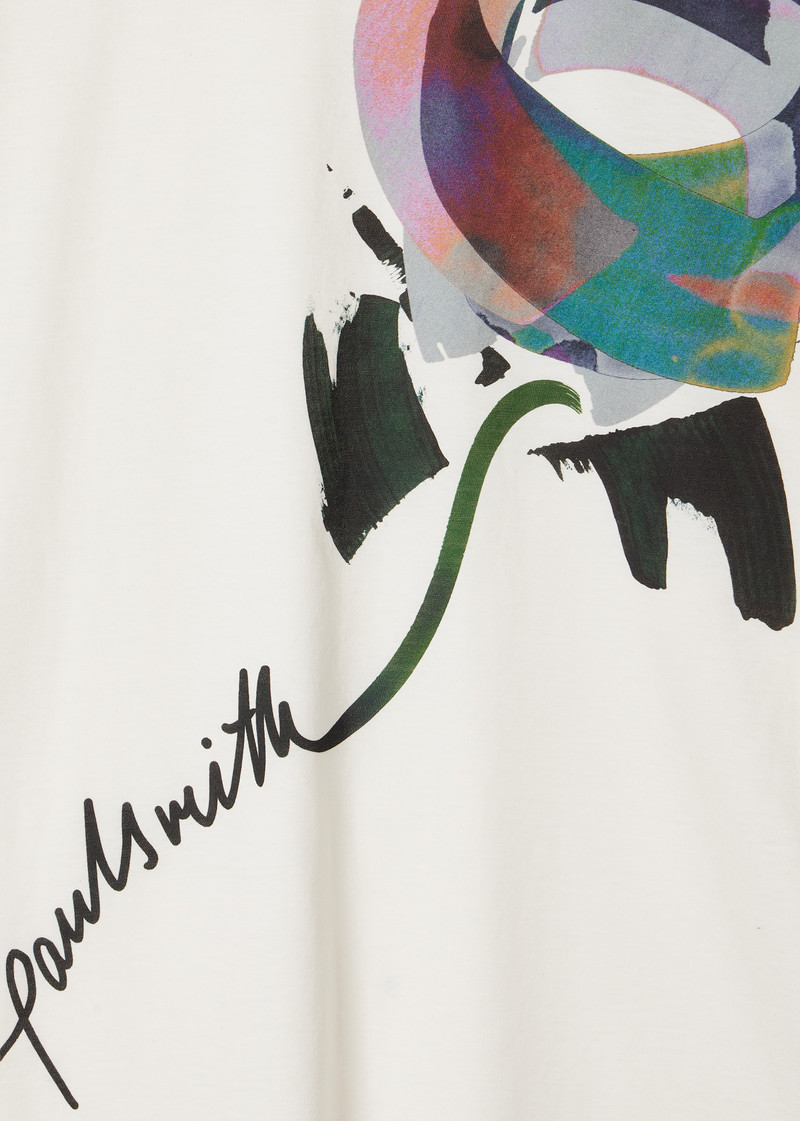 Paul Smith Women's Ecru 'Painted Spot' T-Shirt outlook
