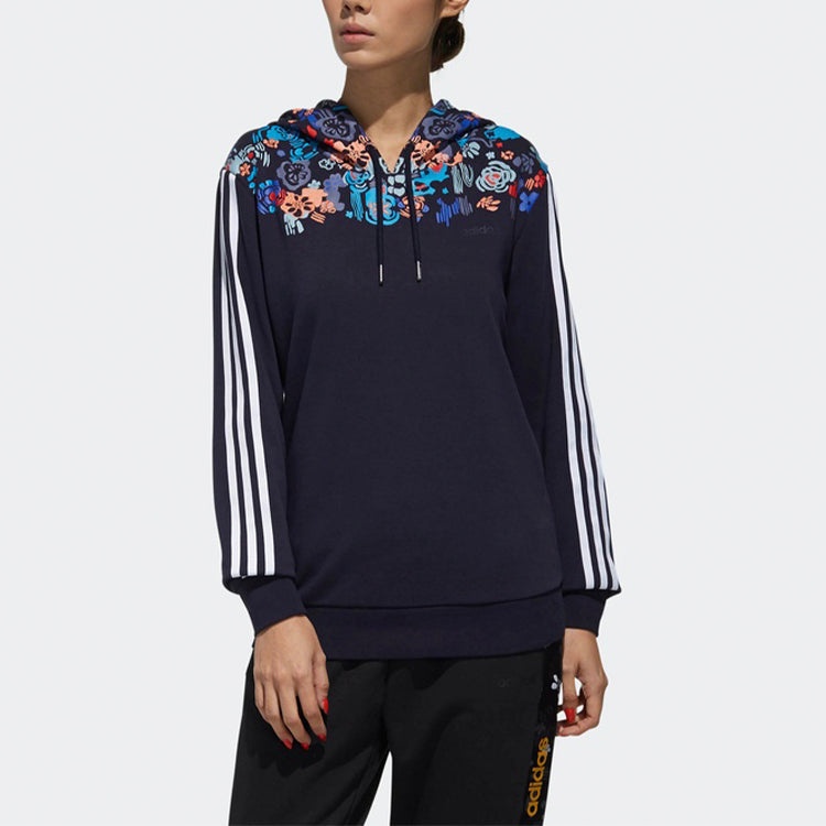 (WMNS) adidas neo Casual Sports Pullover Navy Blue DW7762 - 3