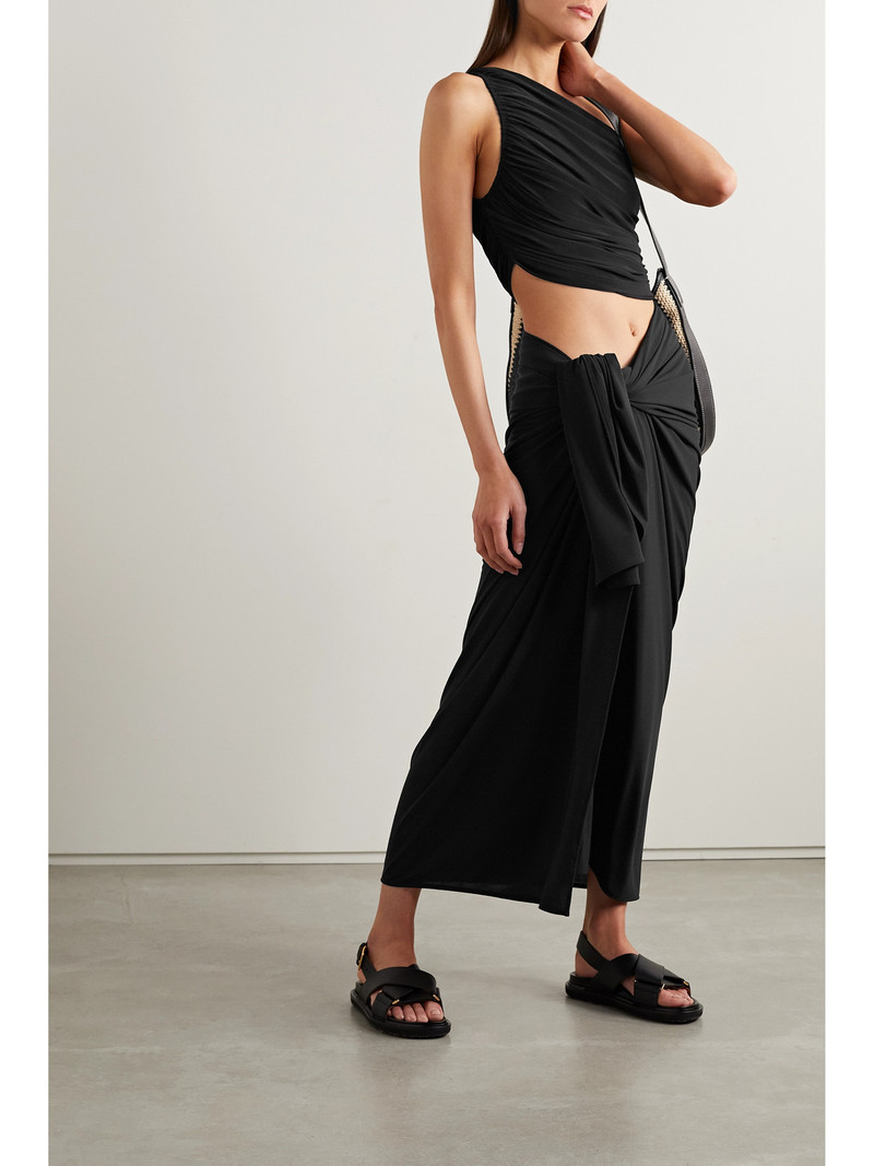 NORMA KAMALI Ernie Stretch-jersey Pareo outlook