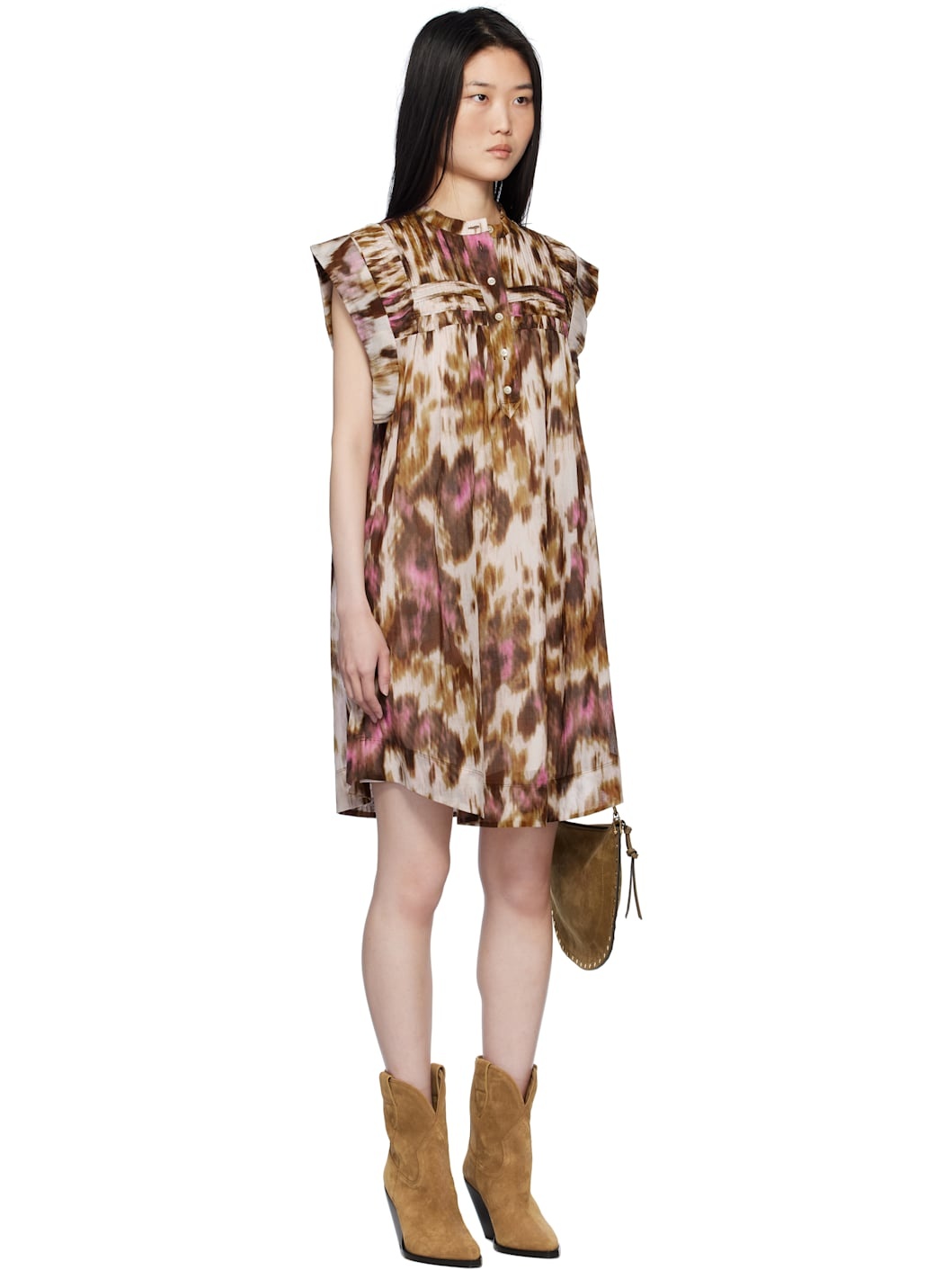 Off-White & Tan Leazali Minidress - 2