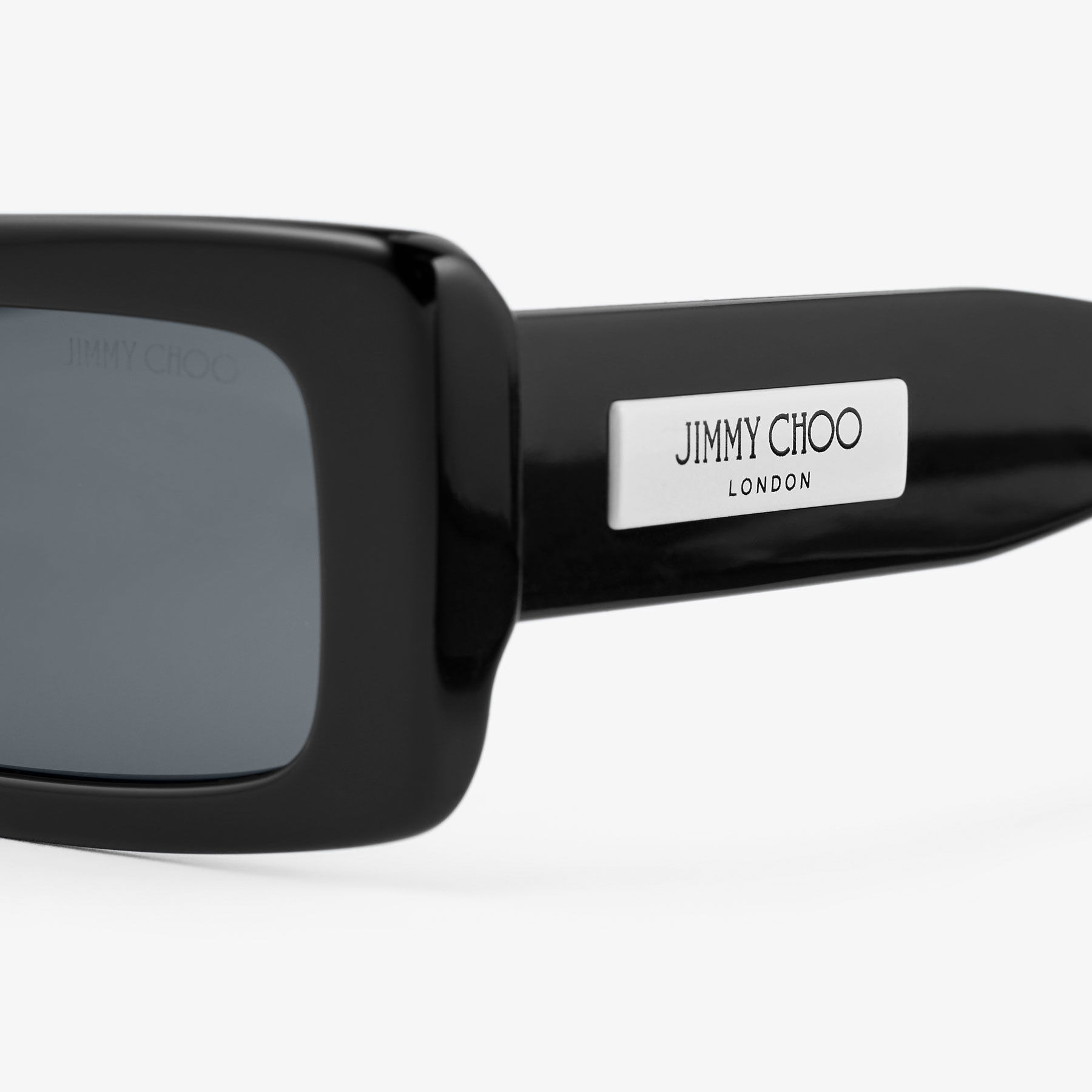 Lennon 
Black Rectangular Sunglasses - 3