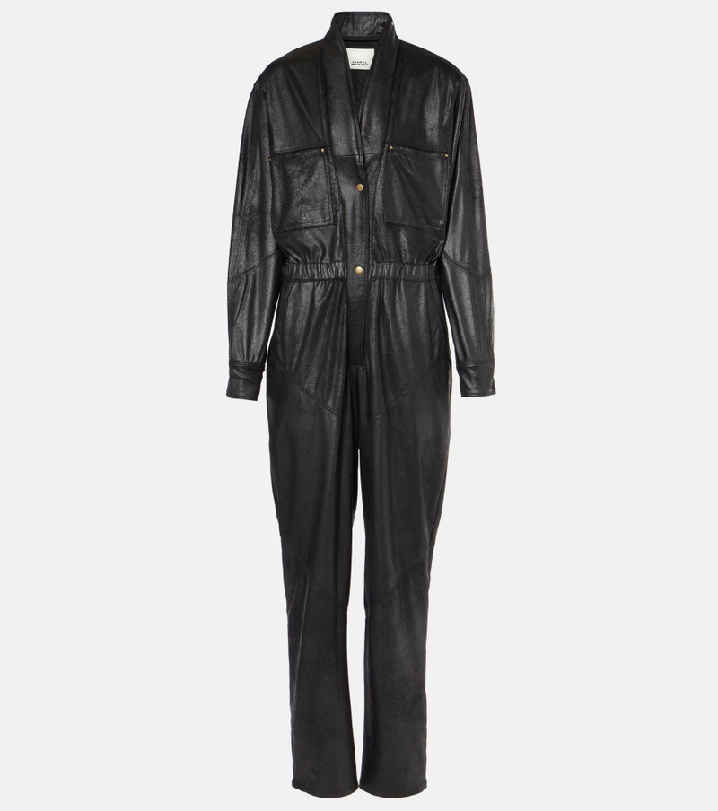 Faux leather jumpsuit - 1