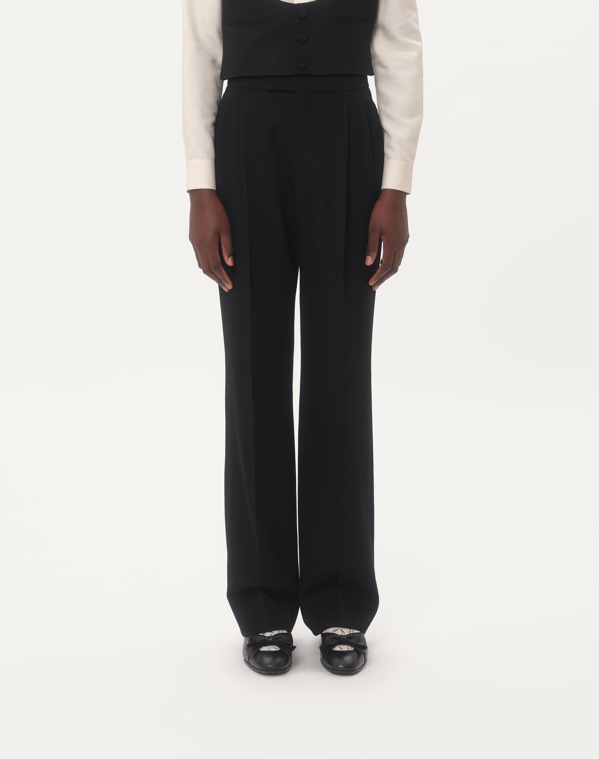 GRAIN DE POUDRE WOOL PANTS - 4