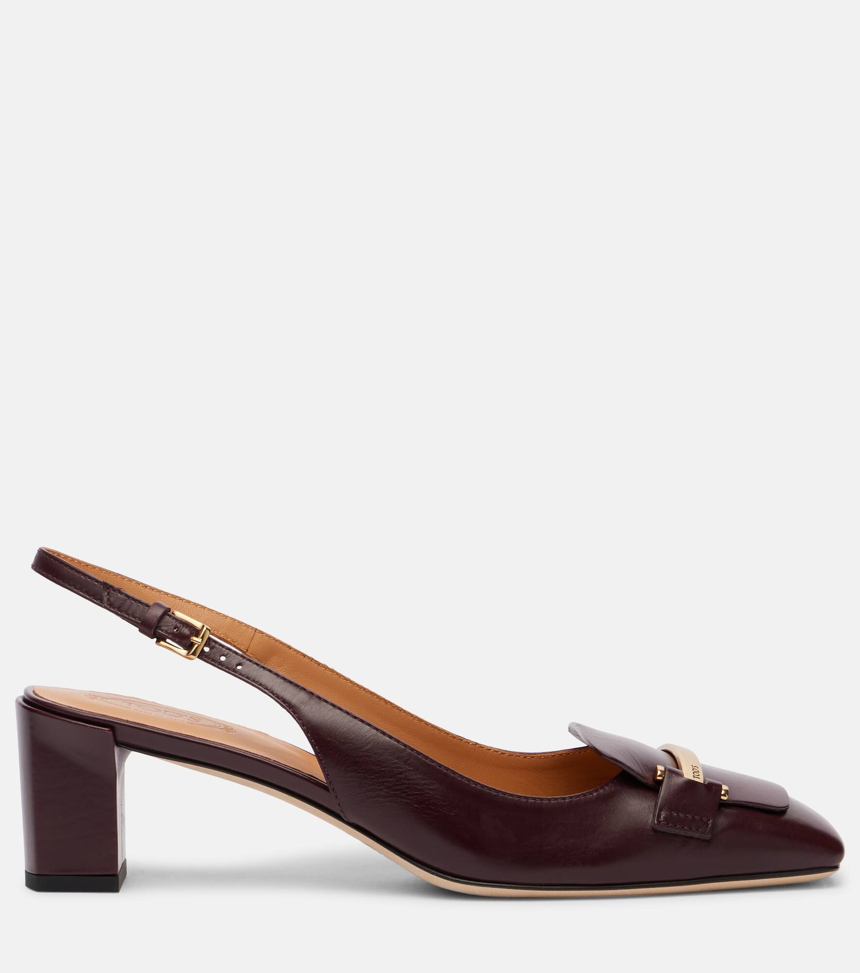 Barretta 50 leather slingback pumps - 4