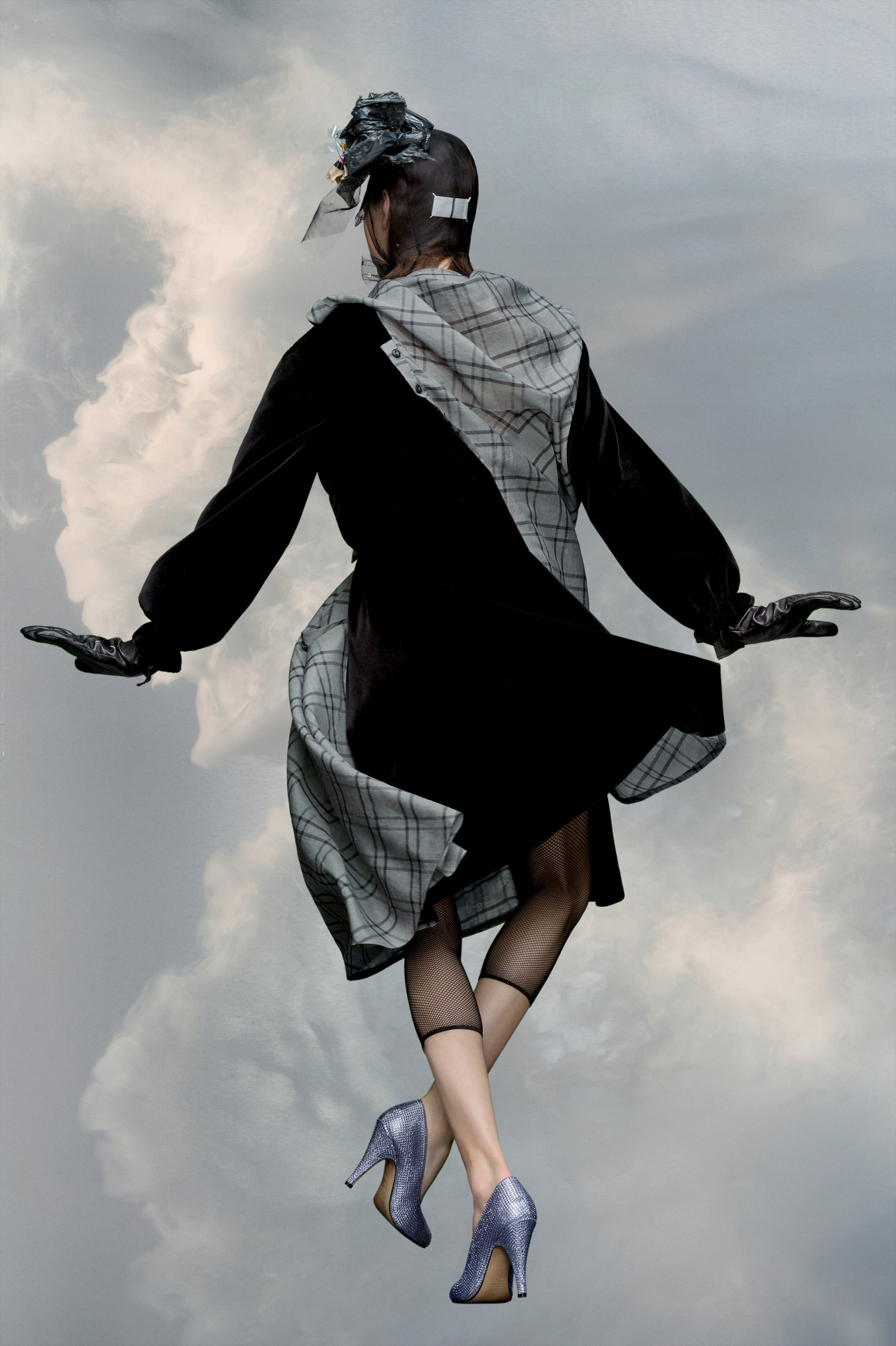 Spliced silk poplin dress - 5
