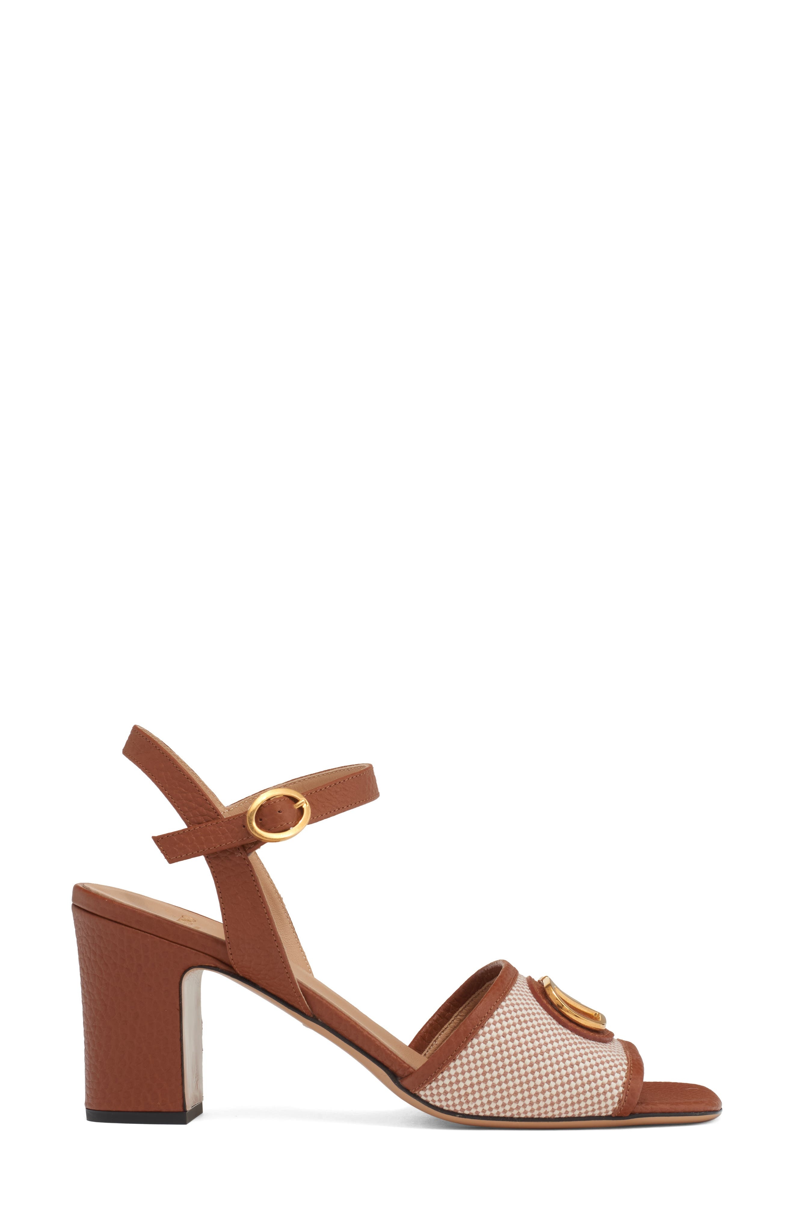Valentino Garavani VLOGO Signature Ankle Strap Sandal in Natural/Tabacco at Nordstrom - 3