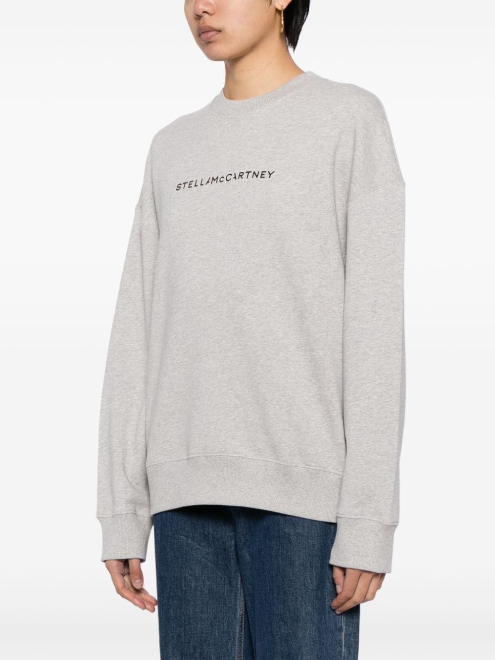 logo-print cotton sweatshirt - 3