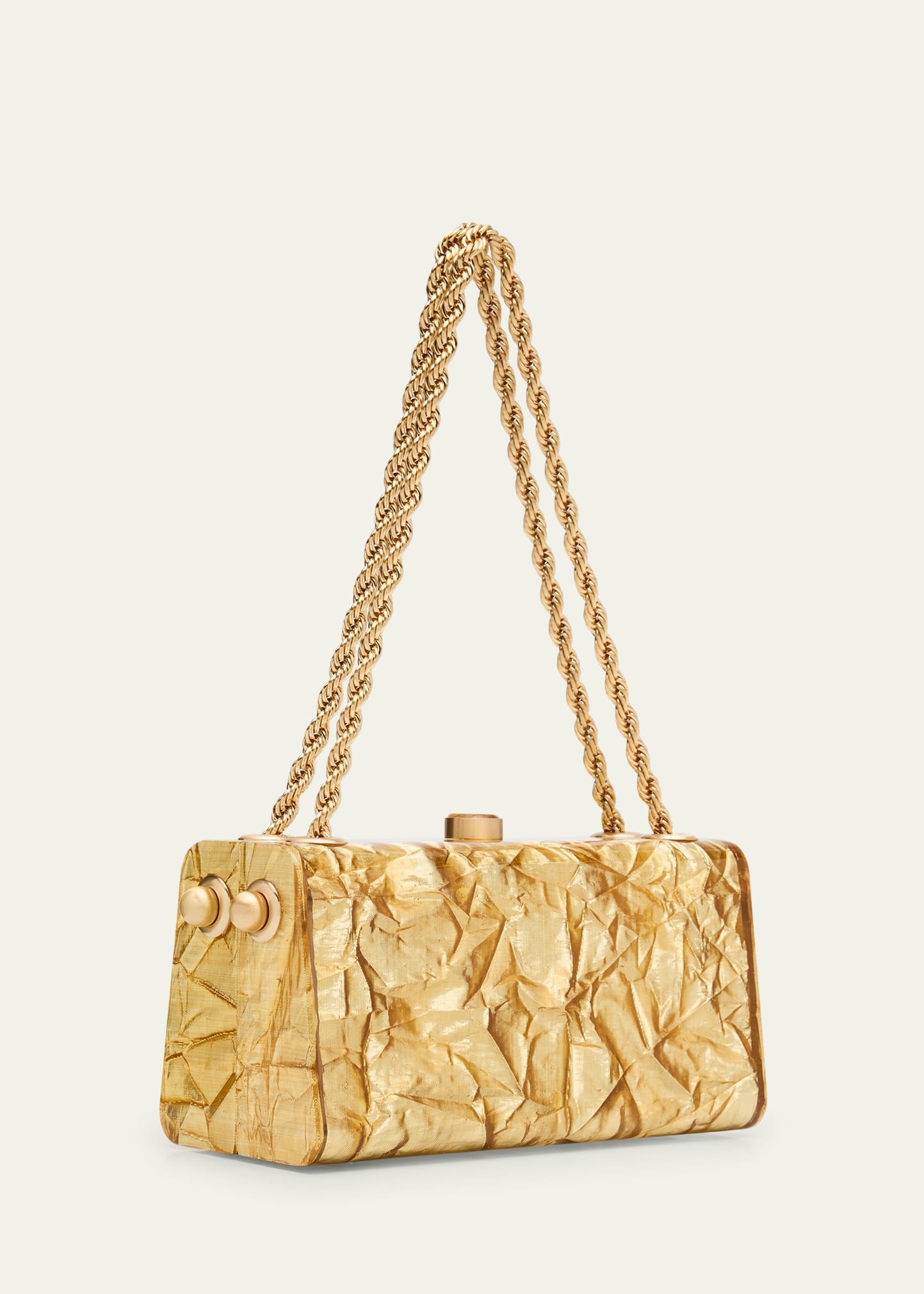 Hajar Crinkled Acrylic Chain Shoulder Bag - 3