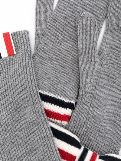 Thom Browne bow-detail knit gloves outlook