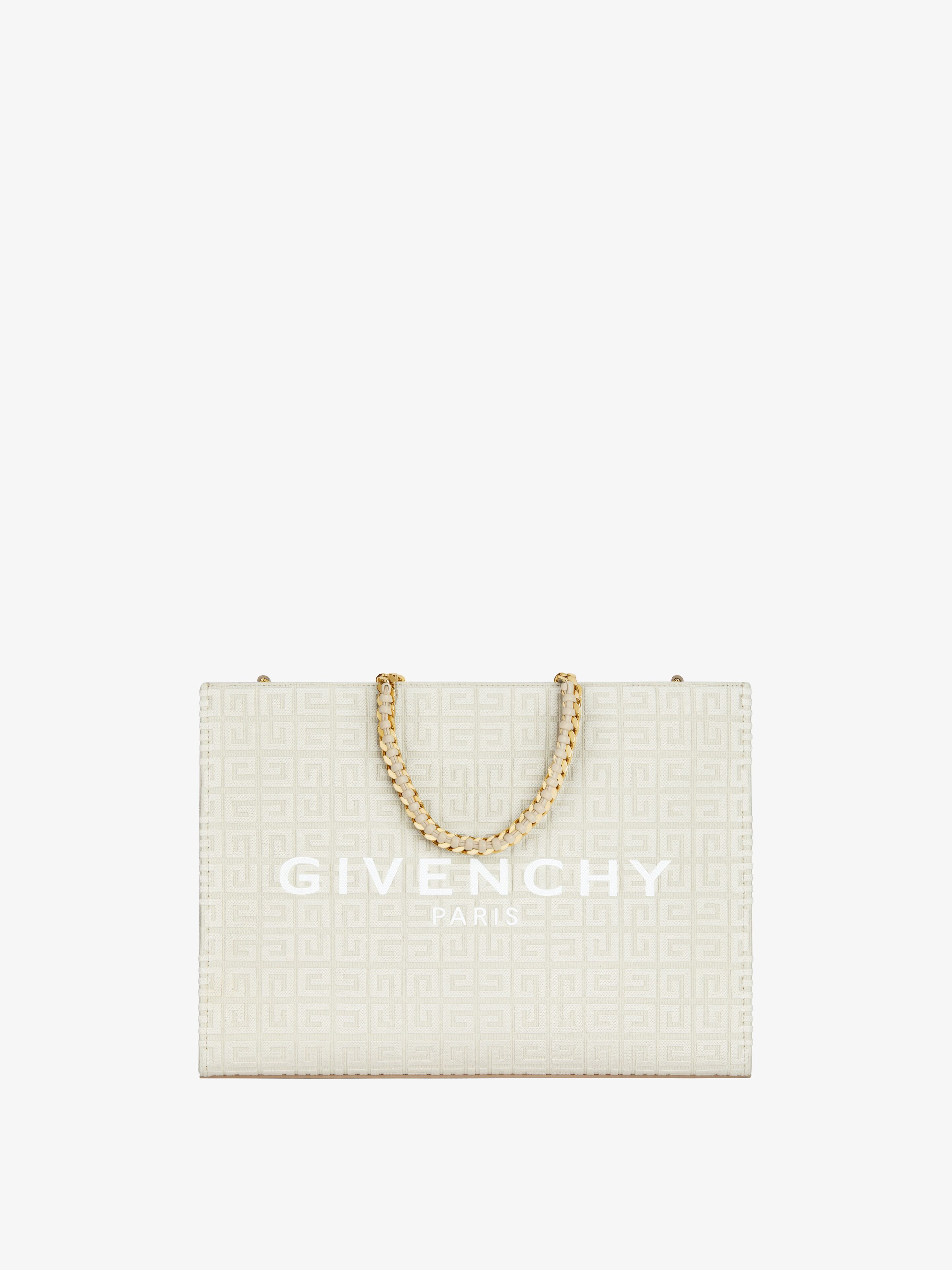 MEDIUM G-TOTE SHOPPING BAG IN 4G EMBROIDERED CANVAS - 1