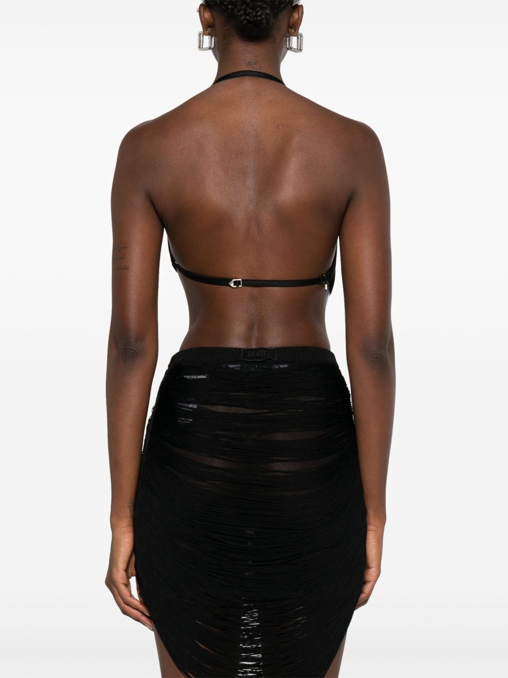 multi-strings crop top - 4