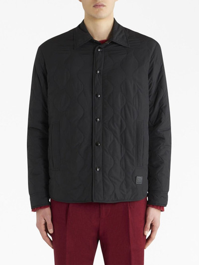 Etro quilted button-up shirt jacket outlook