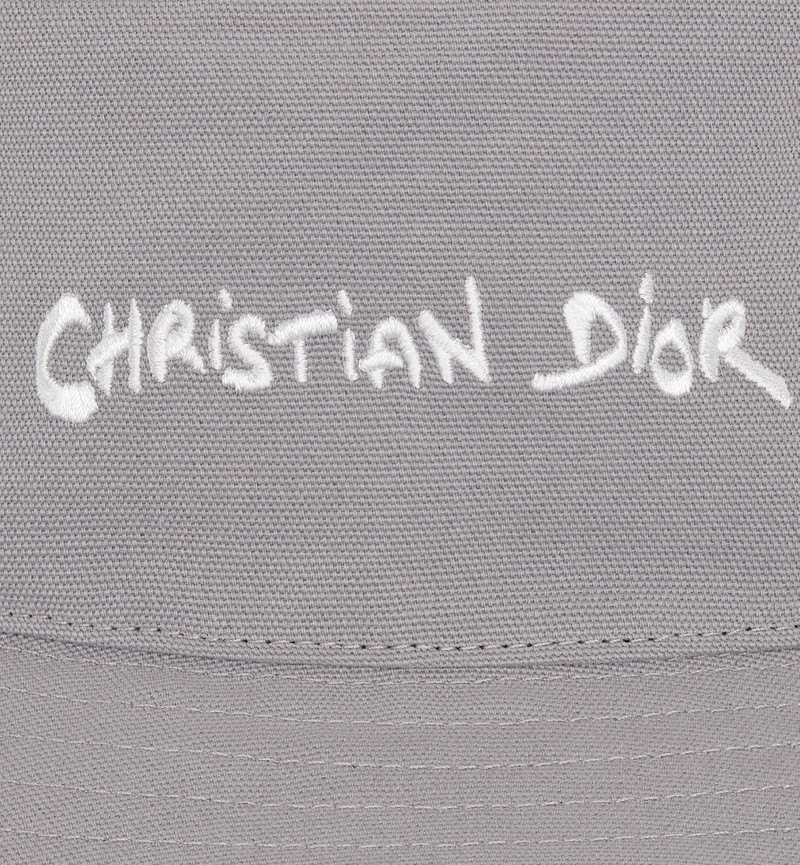 Bucket Hat with Christian Dior Tag Signature 6