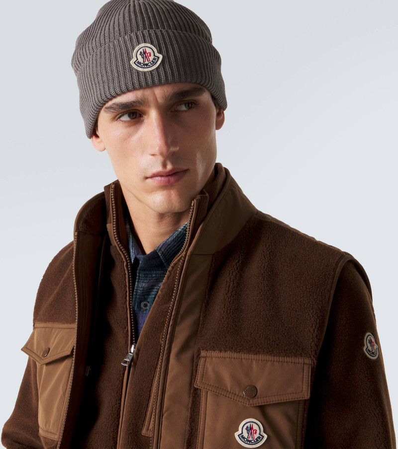 Moncler Archivio ribbed-knit cotton beanie outlook