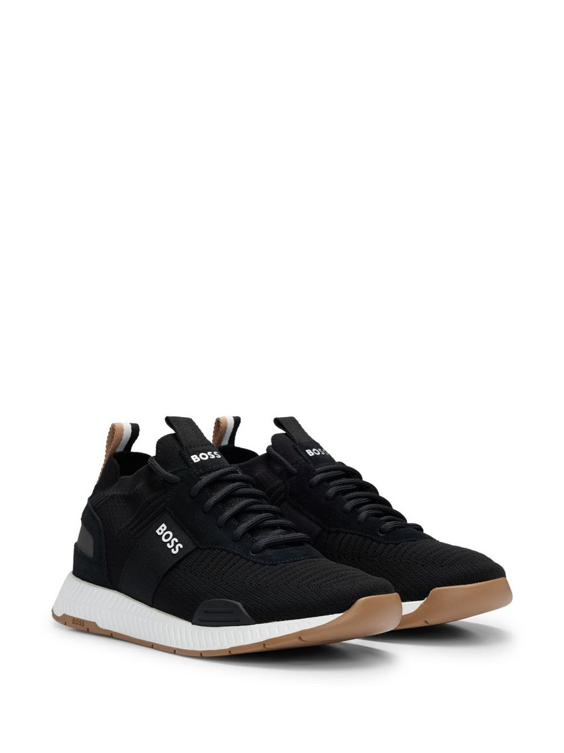 BOSS knitted-upper low-top sneakers outlook