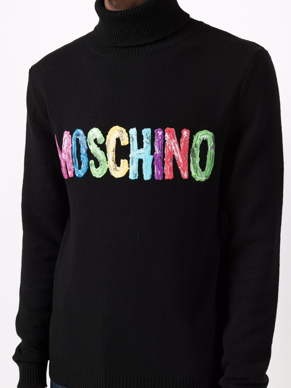 painted-logo cashmere jumper - 5