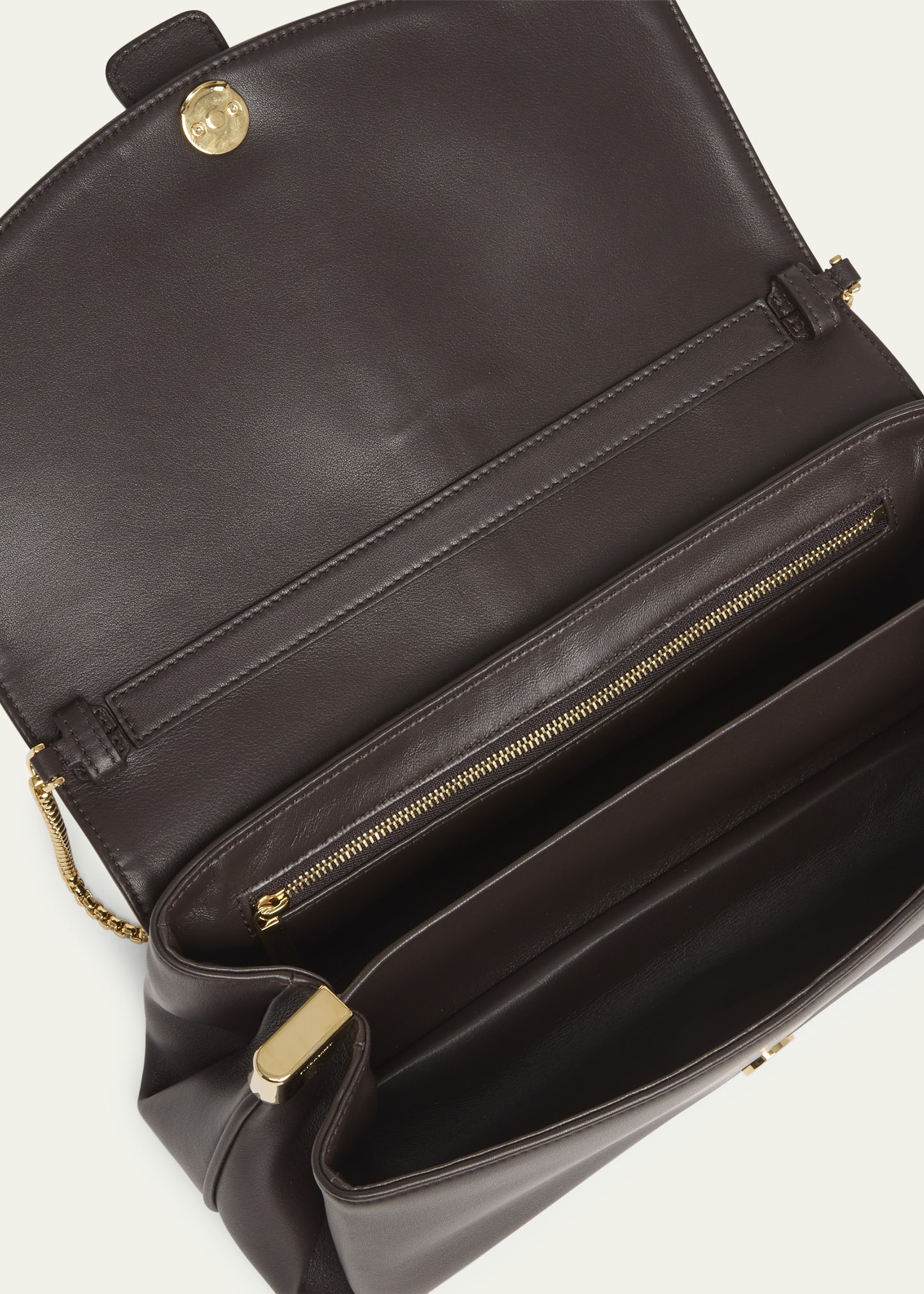 Flap Leather Shoulder Bag - 4