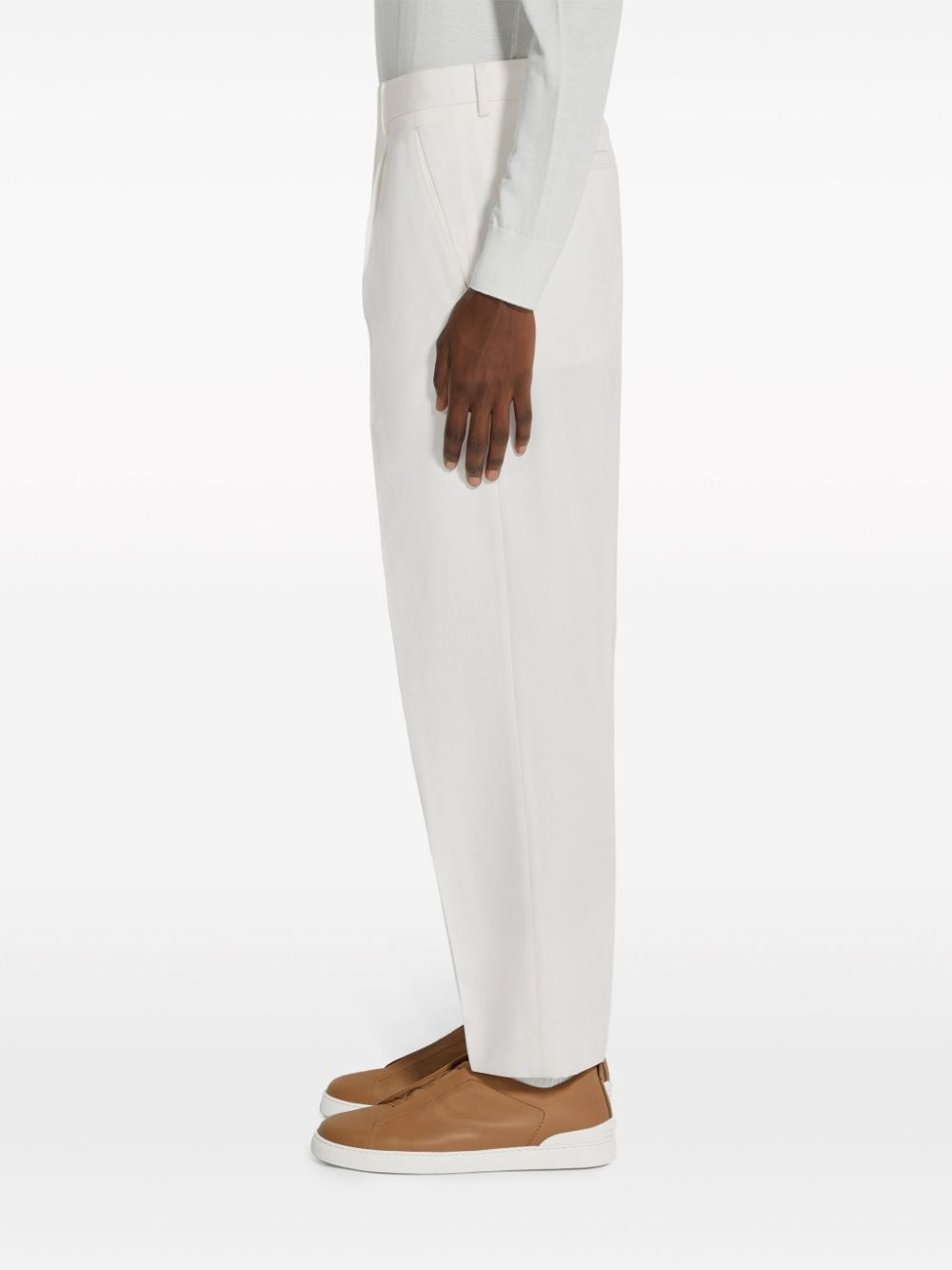 pressed-crease tailored trousers - 4