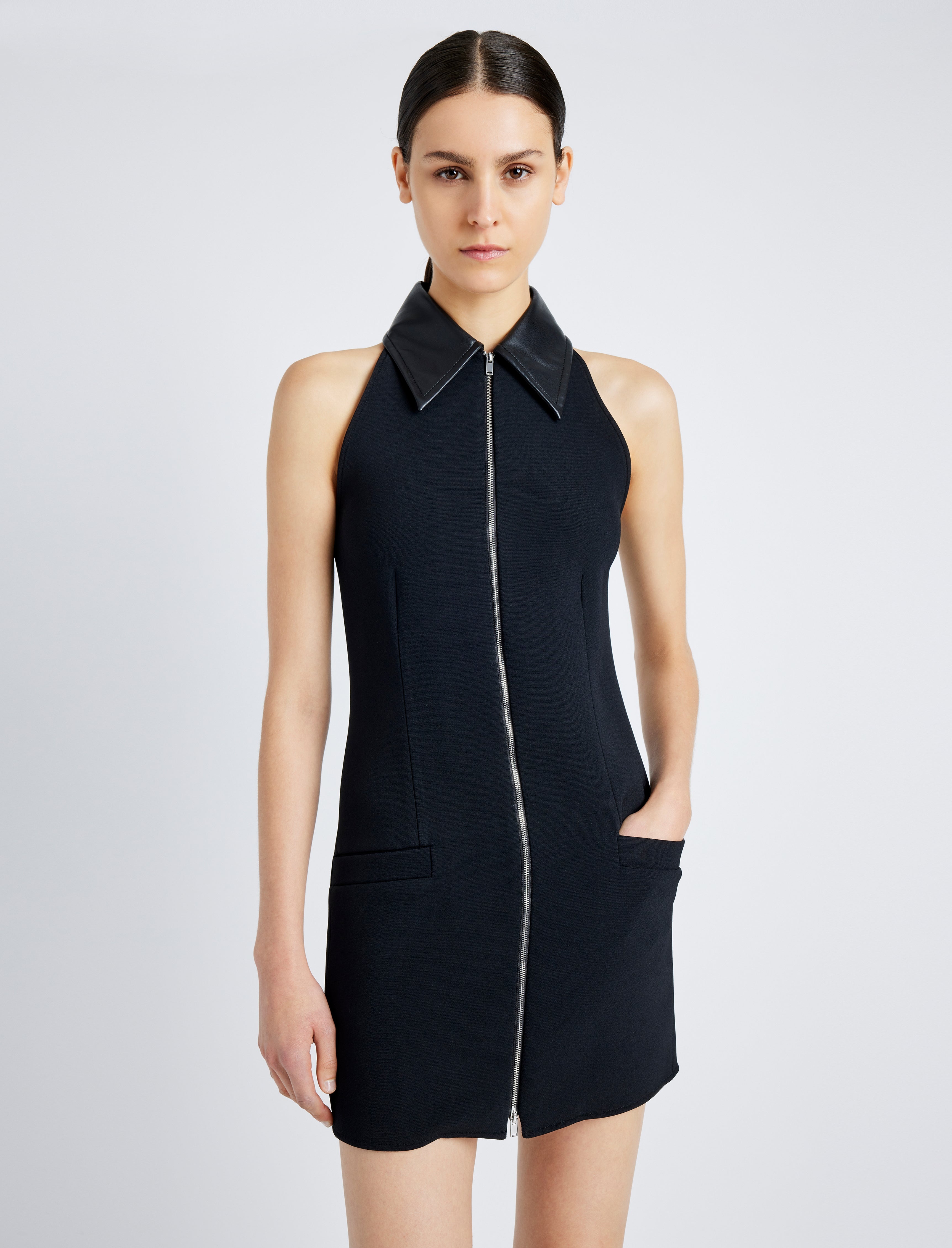 Emi Dress in Bi-Stretch Suiting - 5