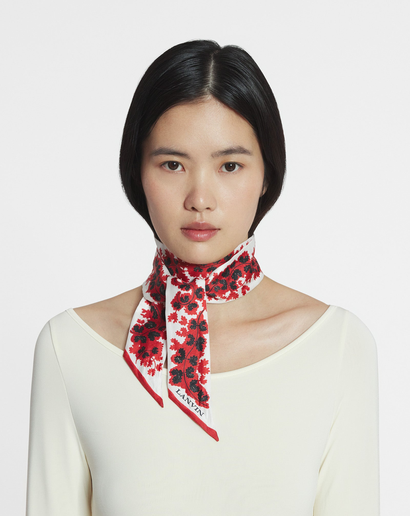 LANVIN ÉTÉ SILK HEADBAND WITH A RATEAU PRINT - 2