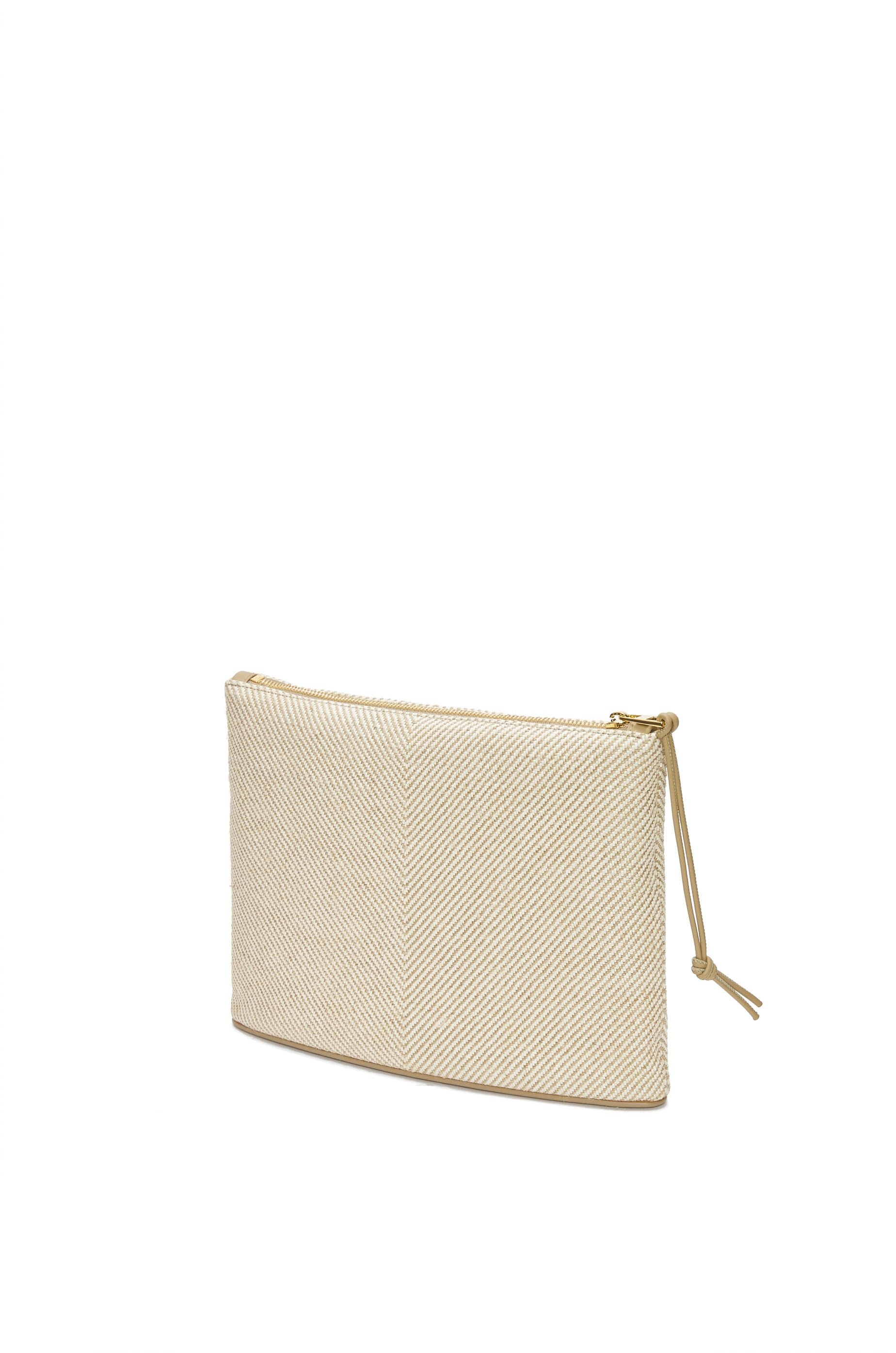 Oblong pouch in LOEWE jacquard and calfskin - 2