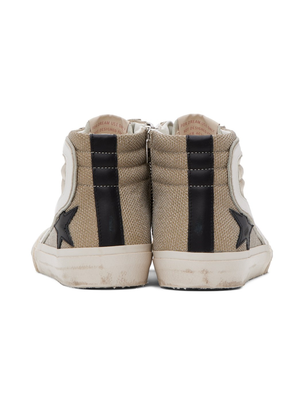 Off-White & Beige Slide Double Quarter Penstar Sneakers - 2