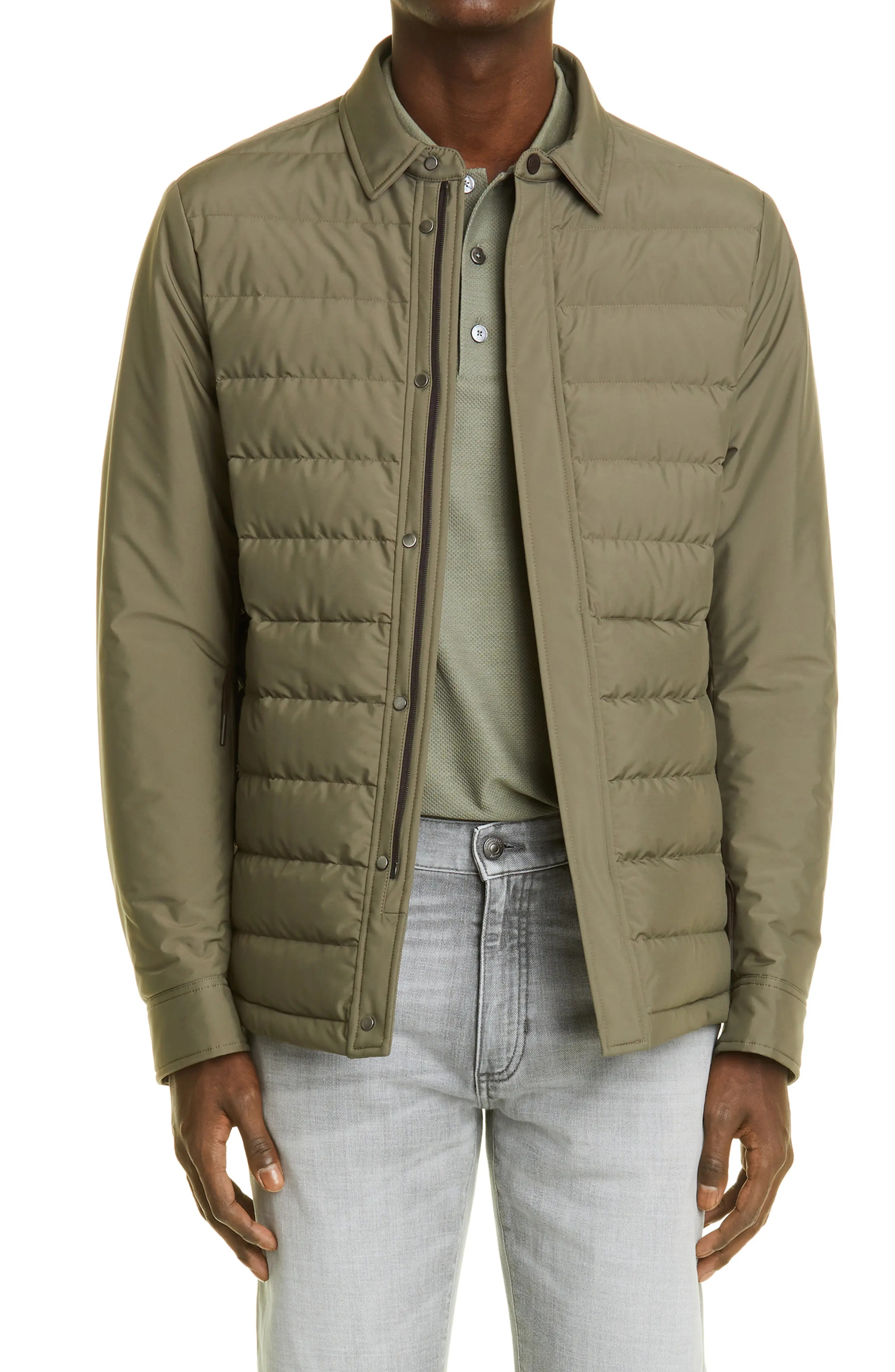 Stratos Quilted Down Shirt Jacket - 1