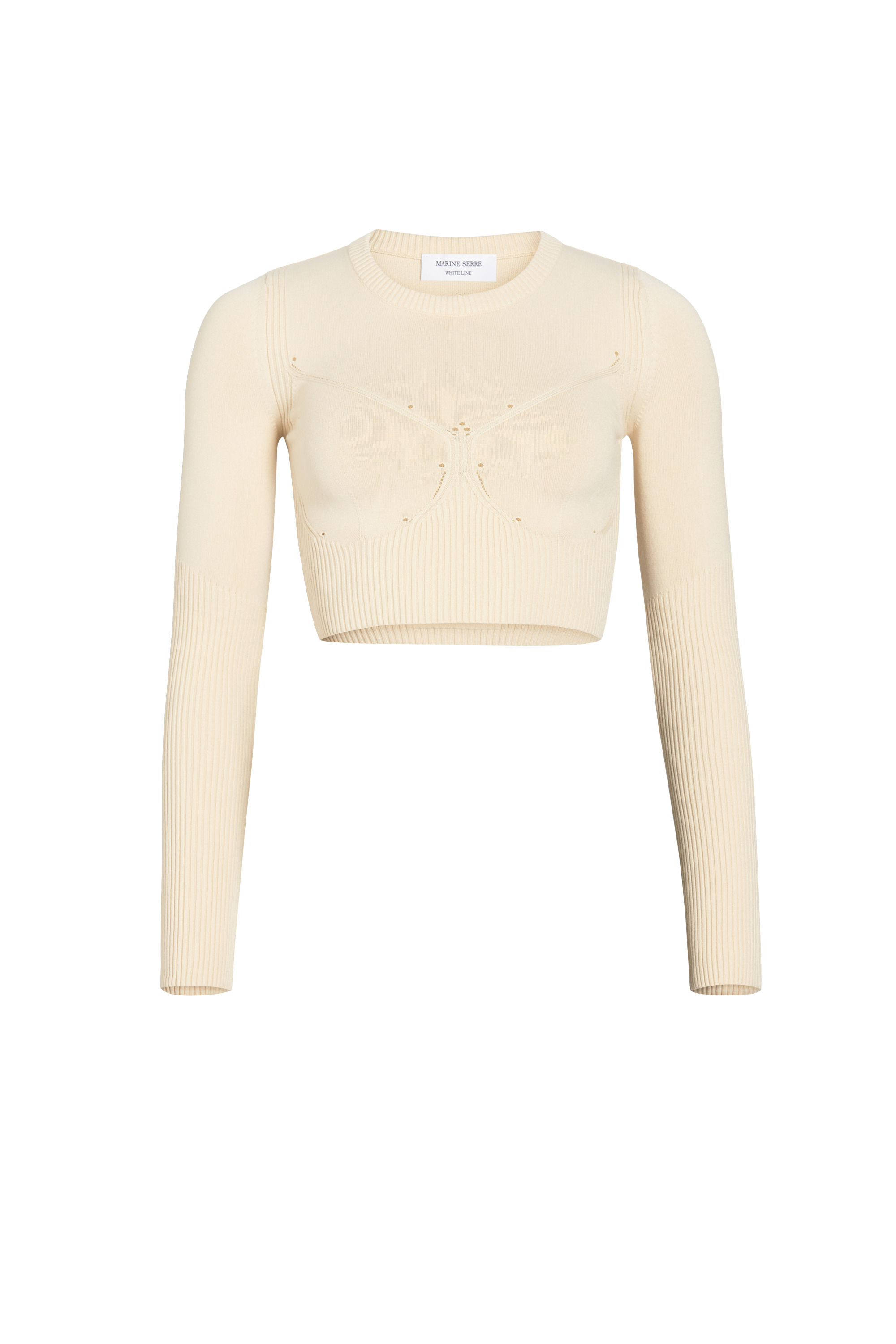 Rib Knit Cropped Top - 1