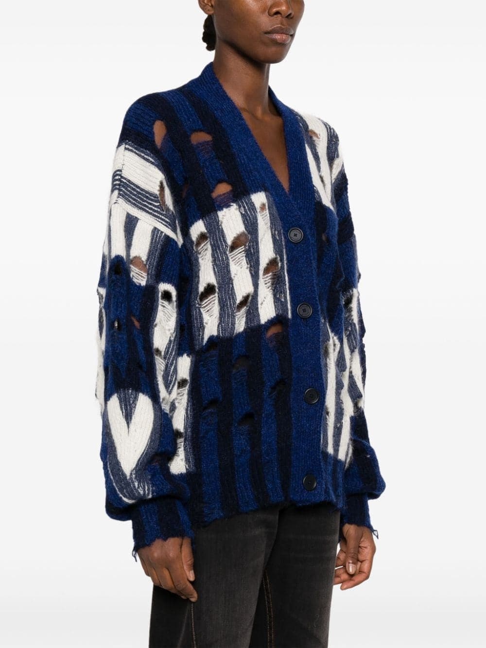 mohair-blend oversized cardigan - 3