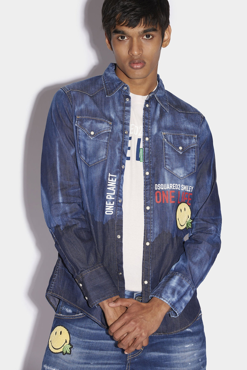 SMILEY COTTON WESTERN SHIRT - 1