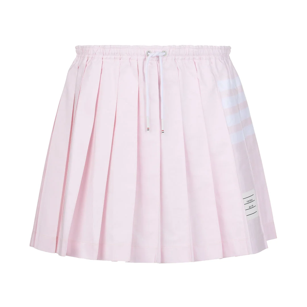 Mini Drawstring Pleated Skirt - 1