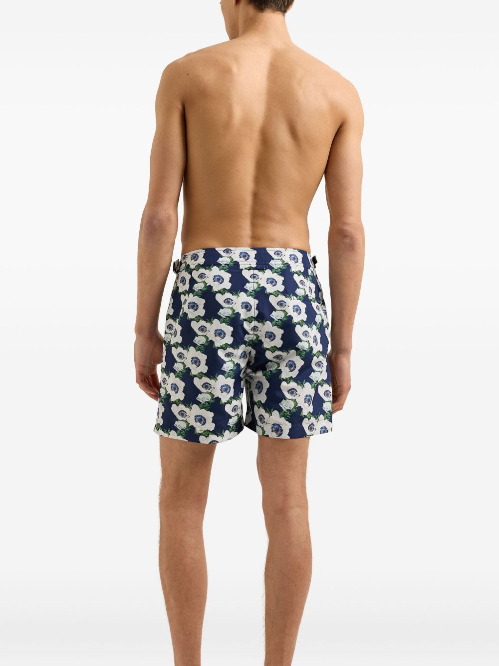Bulldog floral-print swim shorts - 4