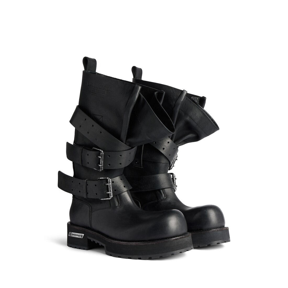 BALENCIAGA Men's Venom High Boot in Black | REVERSIBLE