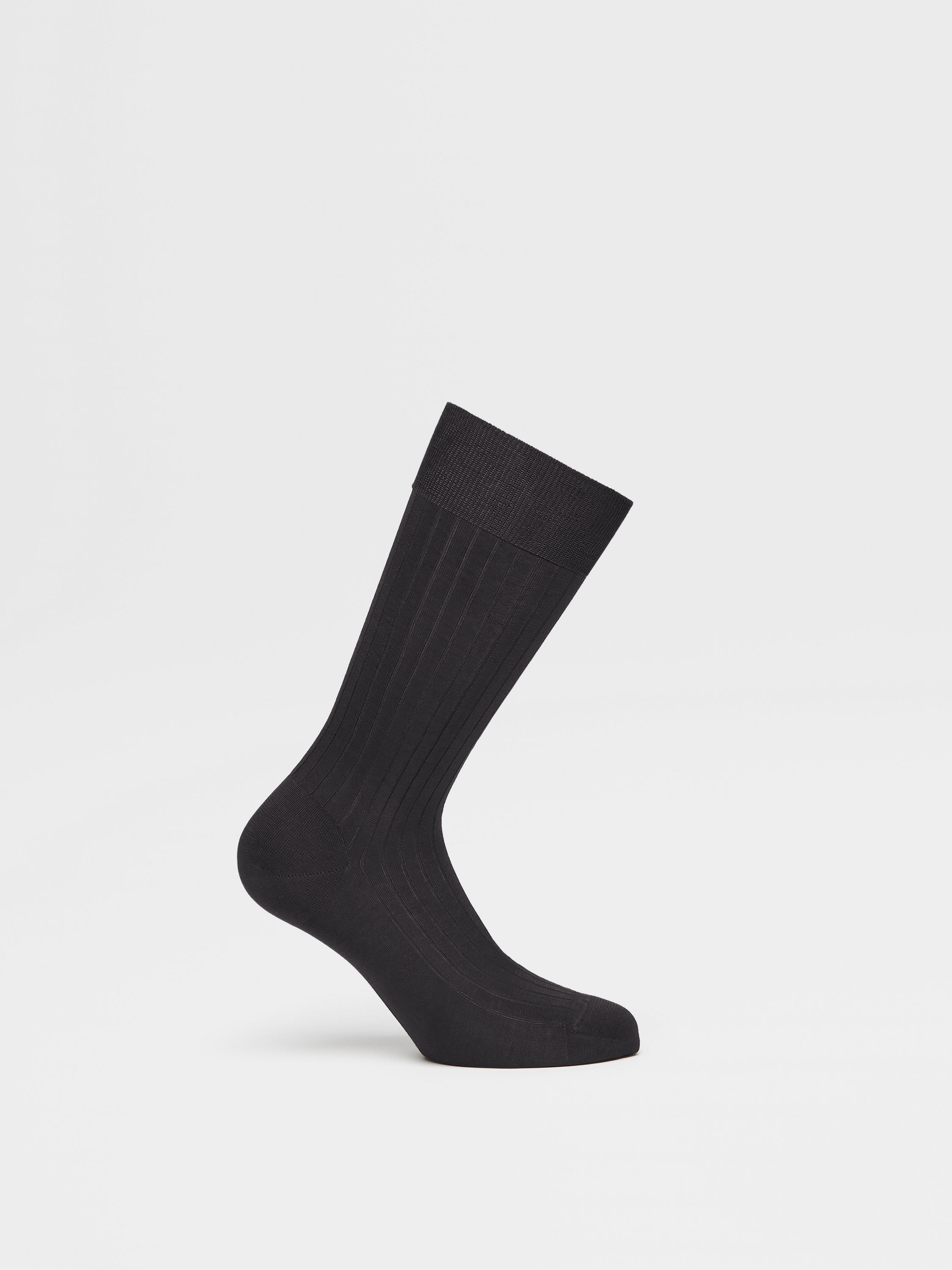 NAVY BLUE COTTON SOCKS - 3